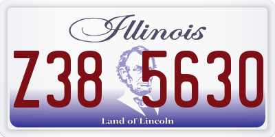 IL license plate Z385630