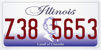 IL license plate Z385653