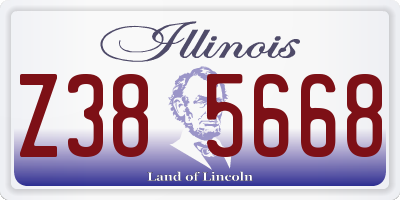 IL license plate Z385668