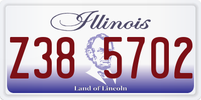 IL license plate Z385702