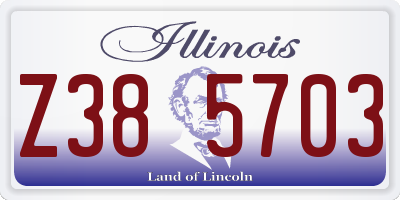 IL license plate Z385703