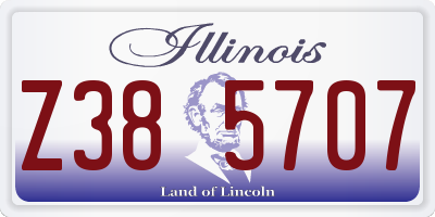 IL license plate Z385707