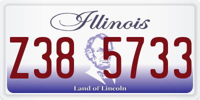 IL license plate Z385733