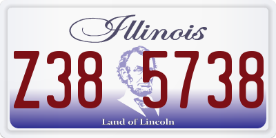 IL license plate Z385738