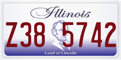 IL license plate Z385742