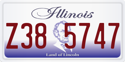 IL license plate Z385747