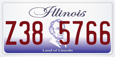 IL license plate Z385766