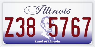 IL license plate Z385767