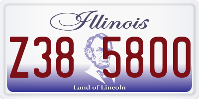 IL license plate Z385800