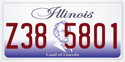 IL license plate Z385801