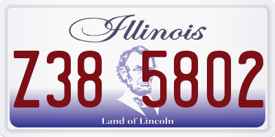IL license plate Z385802