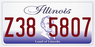 IL license plate Z385807