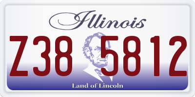 IL license plate Z385812