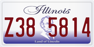 IL license plate Z385814