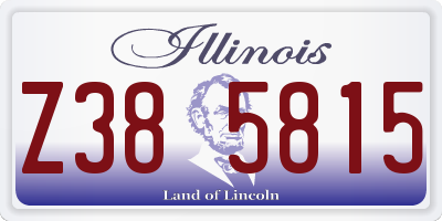 IL license plate Z385815