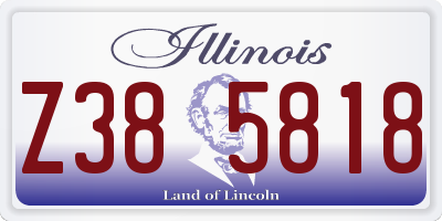 IL license plate Z385818