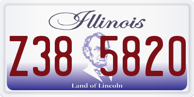 IL license plate Z385820