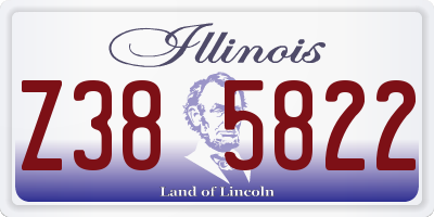 IL license plate Z385822