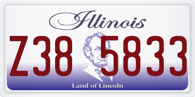 IL license plate Z385833