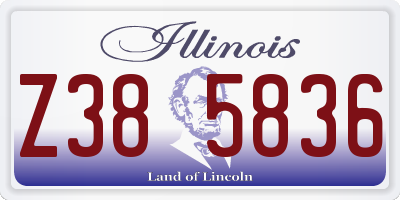 IL license plate Z385836