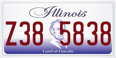 IL license plate Z385838