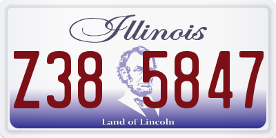 IL license plate Z385847
