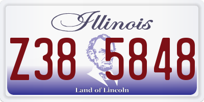 IL license plate Z385848