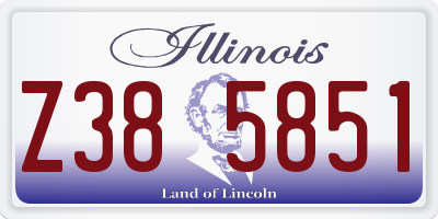 IL license plate Z385851