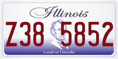 IL license plate Z385852