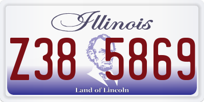 IL license plate Z385869