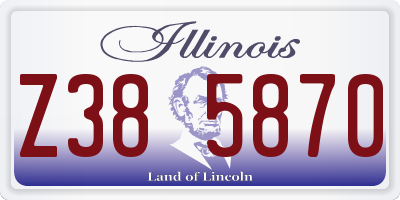 IL license plate Z385870