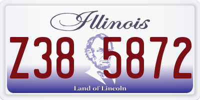 IL license plate Z385872
