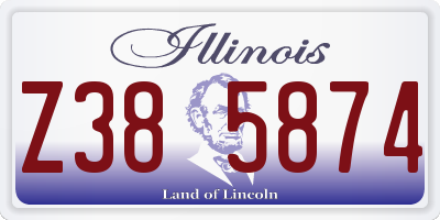 IL license plate Z385874