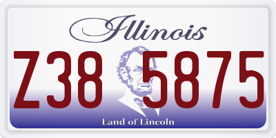 IL license plate Z385875
