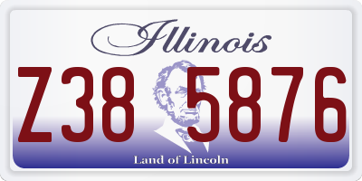 IL license plate Z385876