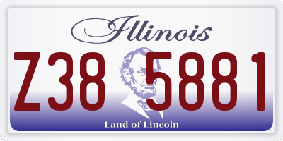 IL license plate Z385881