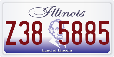 IL license plate Z385885