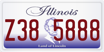 IL license plate Z385888