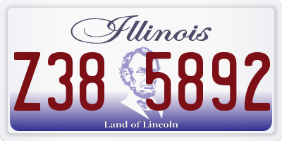 IL license plate Z385892