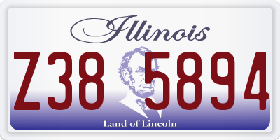 IL license plate Z385894