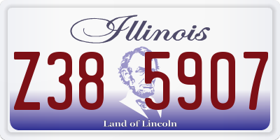 IL license plate Z385907