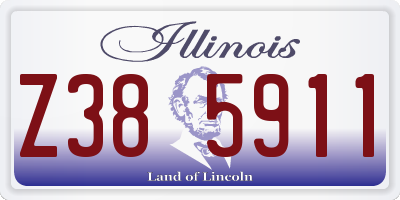 IL license plate Z385911