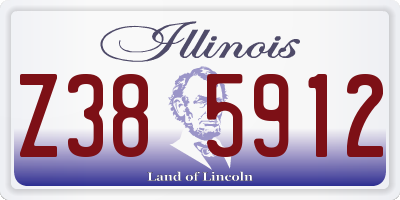 IL license plate Z385912