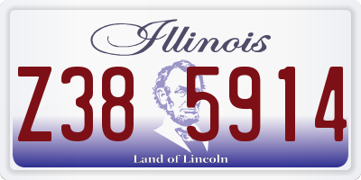 IL license plate Z385914