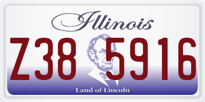 IL license plate Z385916