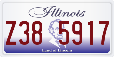 IL license plate Z385917