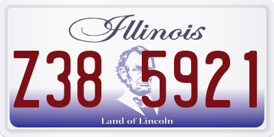 IL license plate Z385921