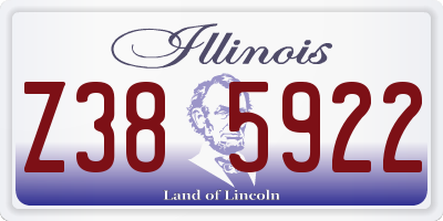 IL license plate Z385922