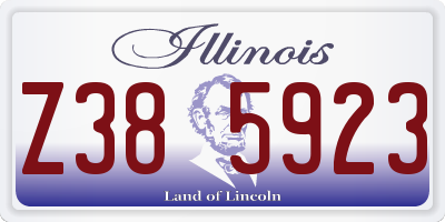 IL license plate Z385923