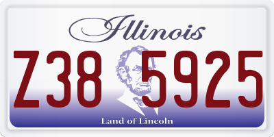 IL license plate Z385925